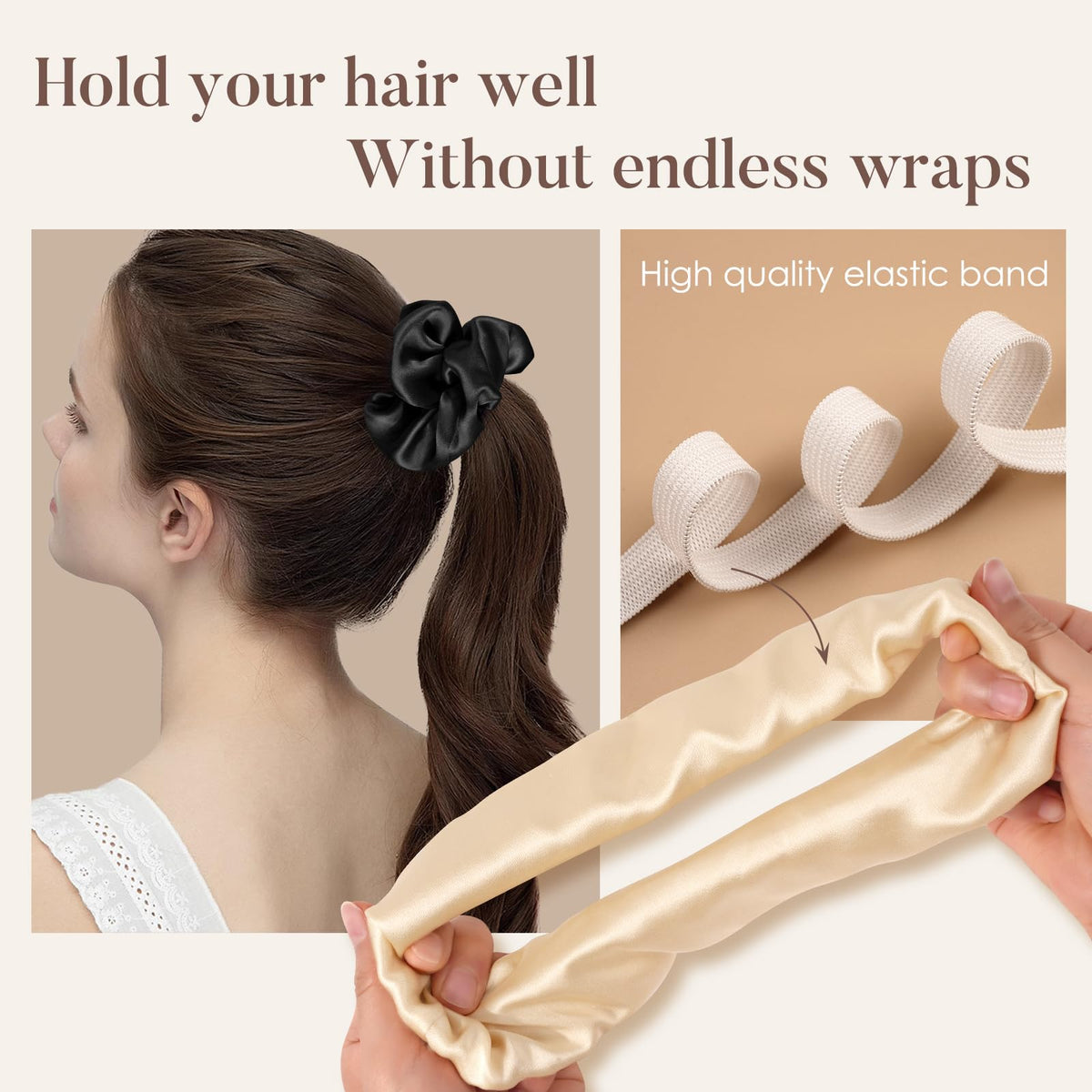 LULUSILK stitching and elastic detail showing durable inner core