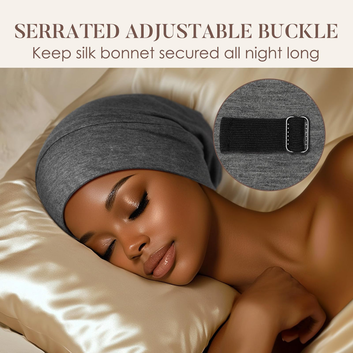 LULUSILK worn side profile illustrating comfortable all-night protection