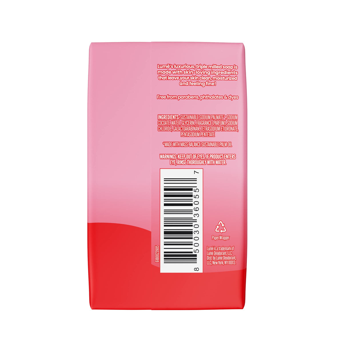 Lume bar creating creamy lather for a rich moisturizing wash