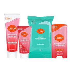 Lume starter pack front view showing Peony Rose packaging and components for easy gifting