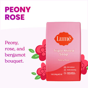 Lume soap texture close-up highlighting triple-milled density and longevity