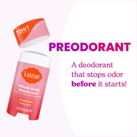 Lume product group staged in bathroom lifestyle scene for everyday routine benefit
