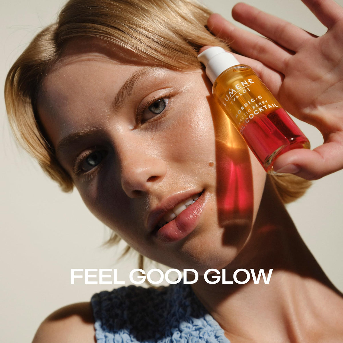 Lumene applied to forearm illustrating quick absorption and non-greasy finish