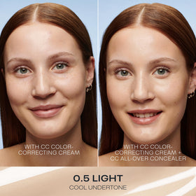 Lumene concealer label close-up showing hyaluronic acid and lingonberry benefit