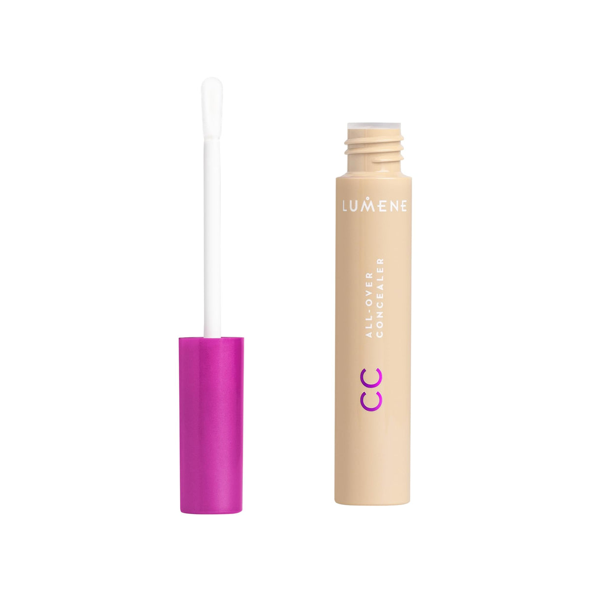 Lumene concealer open with product drop highlighting controlled application benefit