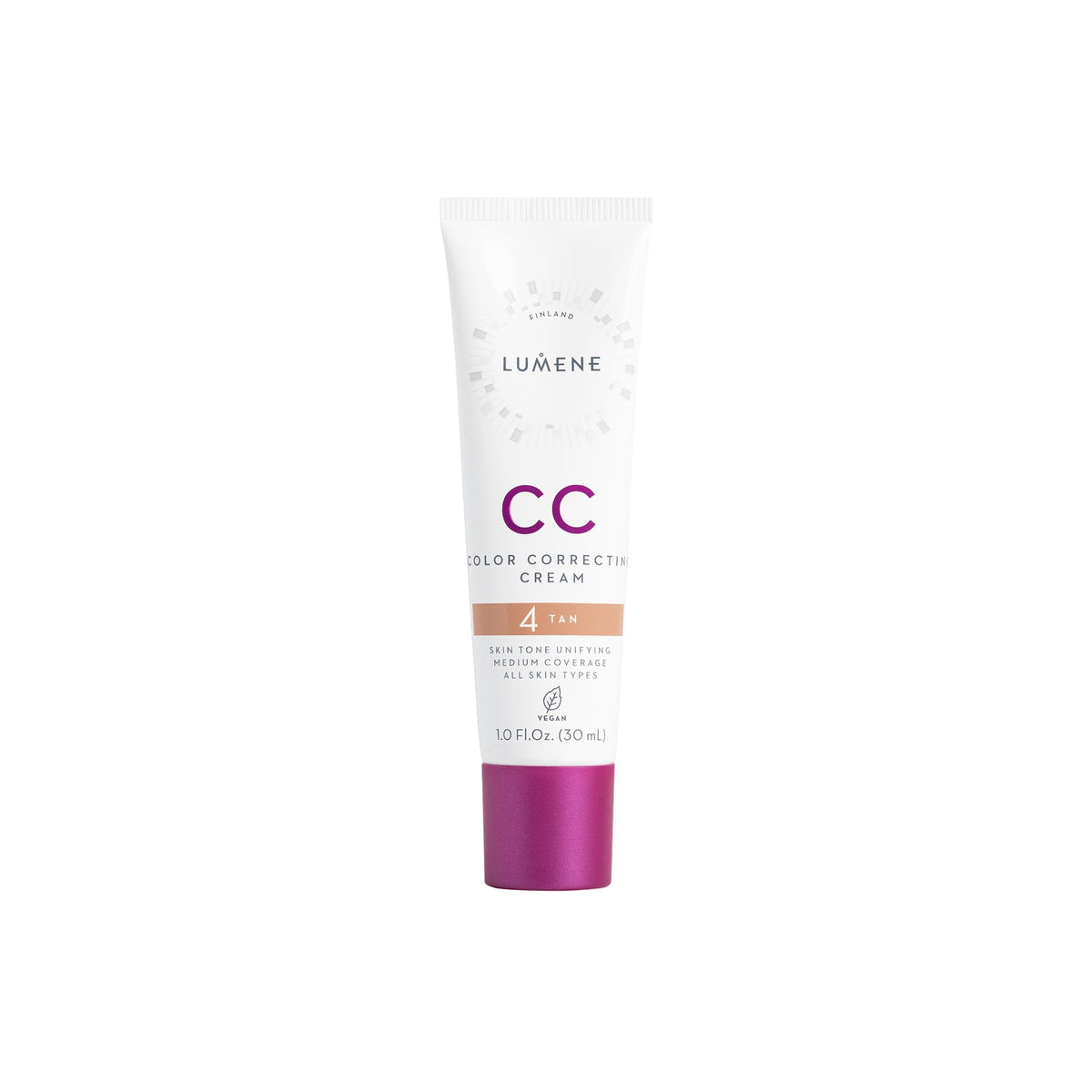 Lumene front packaging showing shade 4 tan and product benefits
