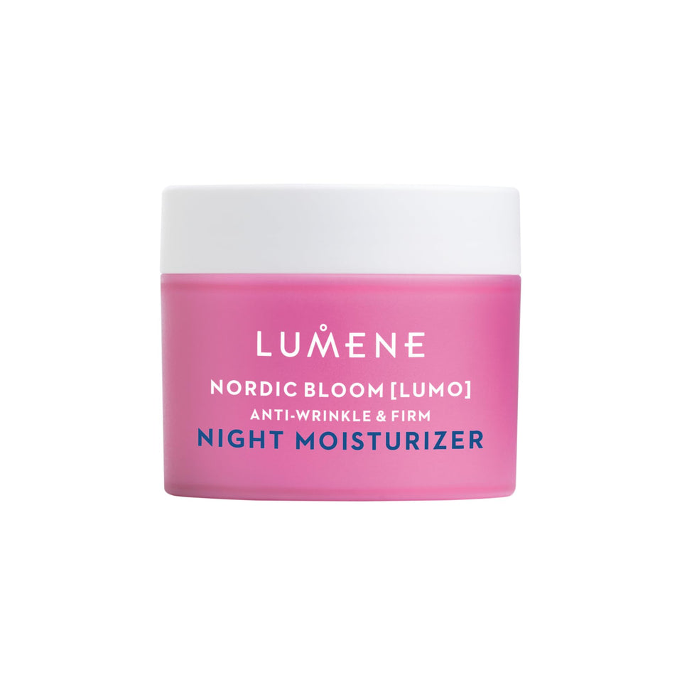 Lumene jar front view showing product branding and compact size benefits