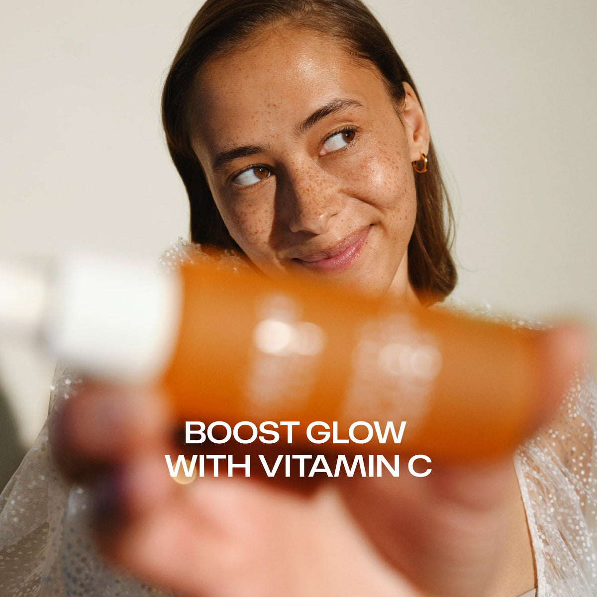 dispensing lumene serum onto fingers demonstrating easy application and quick absorption