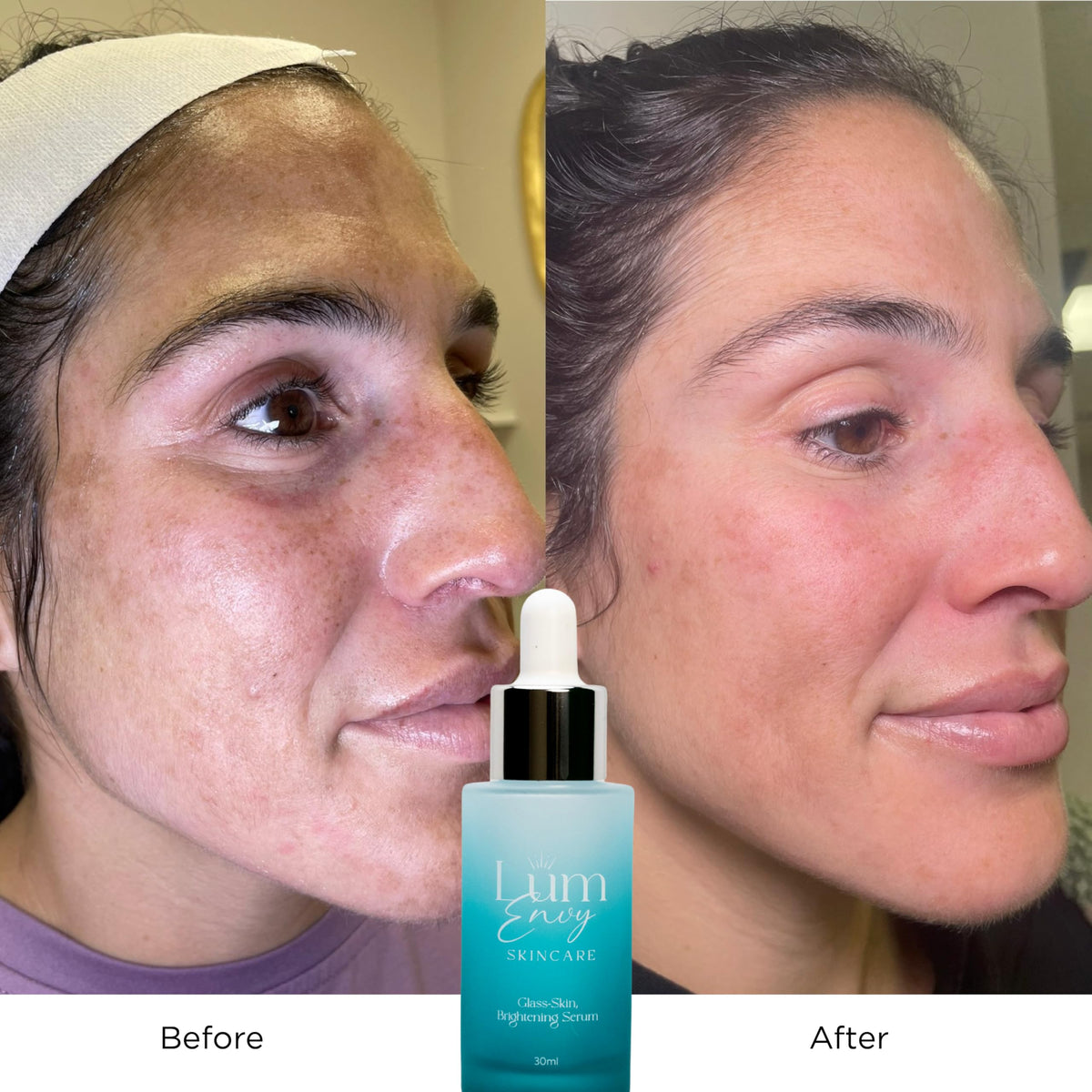 LumEnvy application on hand demonstrating fast absorption and non-greasy finish benefit