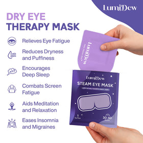 LumiDew close-up of mask texture showing soft fabric for soothing warmth