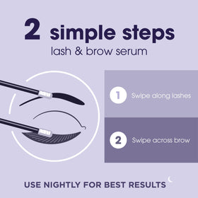LUMIFY lash line application showing gentle swipe along lashes for overnight conditioning