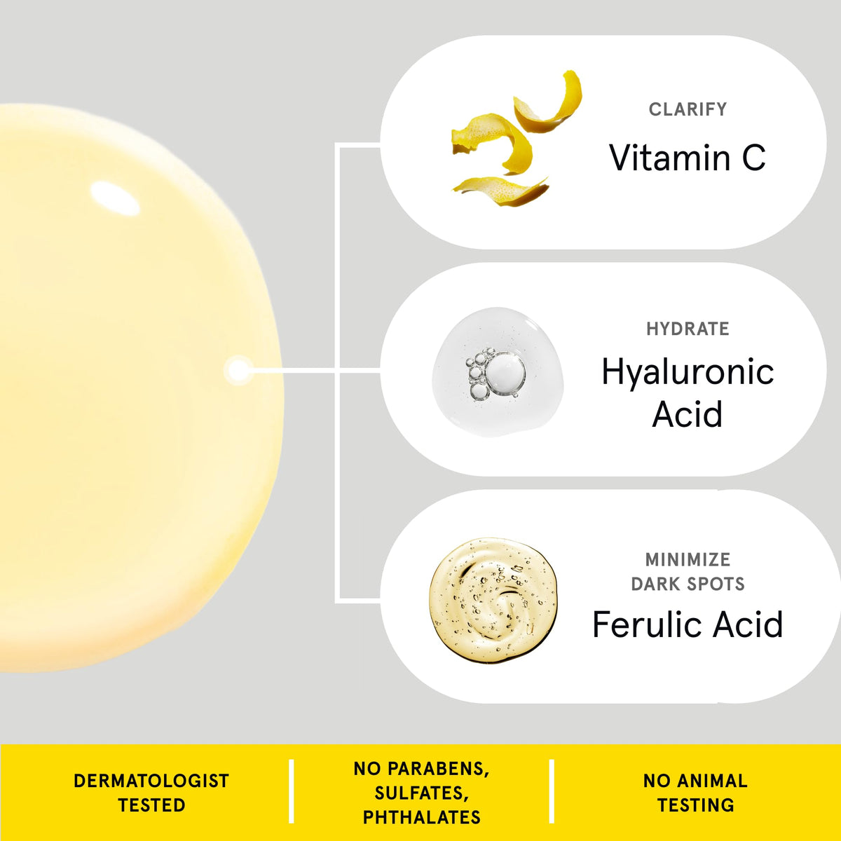 Lumin serum being applied to hand demonstrating easy layering and quick absorption