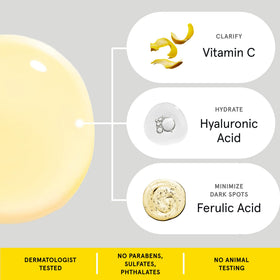 Lumin serum being applied to hand demonstrating easy layering and quick absorption