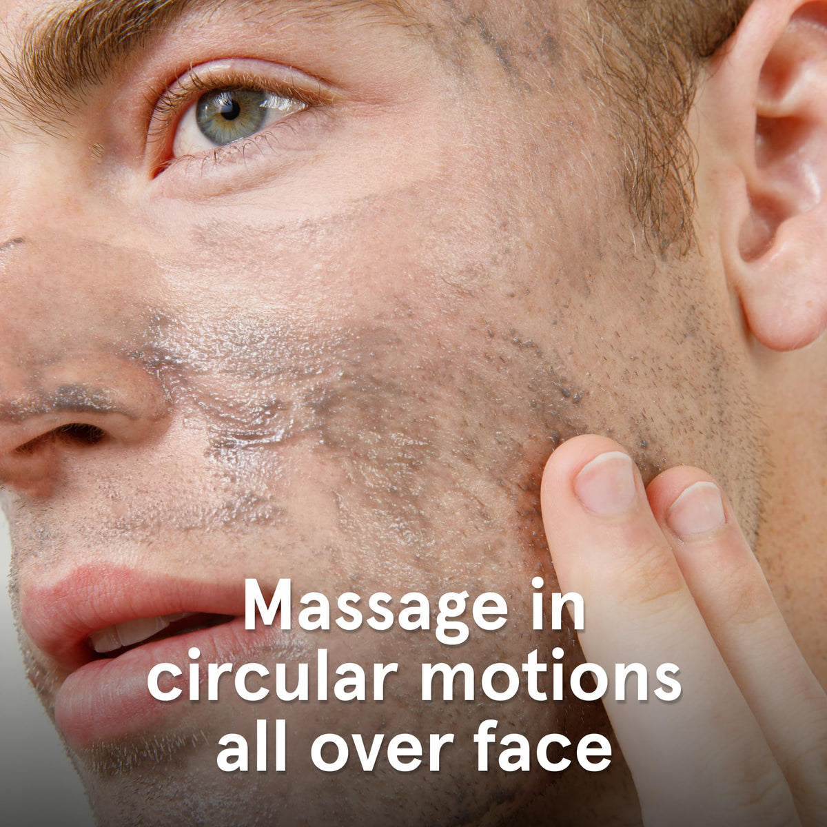 lumin charcoal scrub in hand application demonstrating easy dispense and control