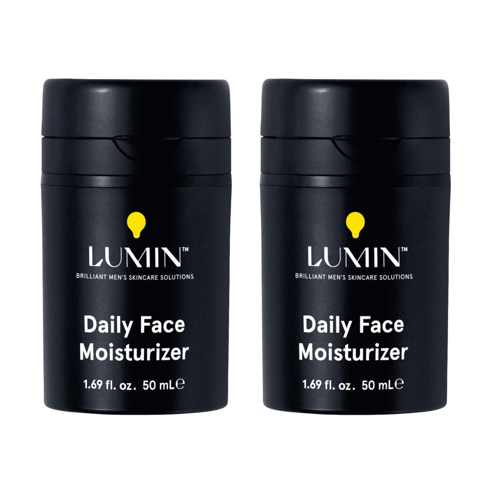 Lumin front packaging showing two 50ml tubes and clear branding benefits