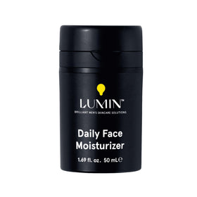 Lumin front packaging 50ml showing compact jar and clear branding, convenient for travel