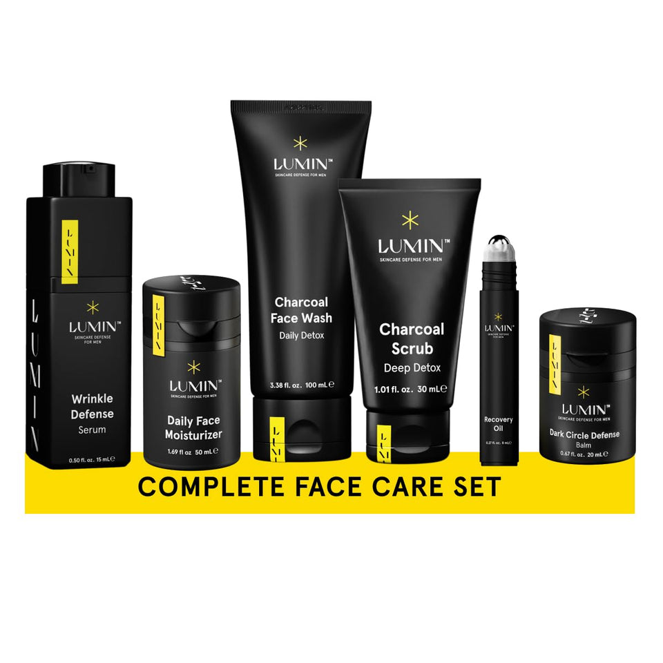 Lumin front packaging showing full kit and confident grooming result