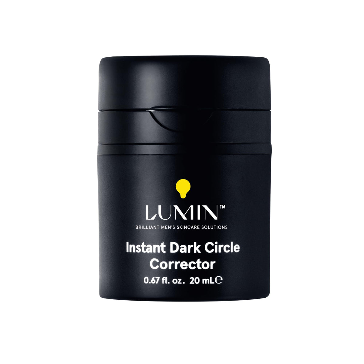 Lumin front packaging showing the corrector bottle and label, simplifies grooming