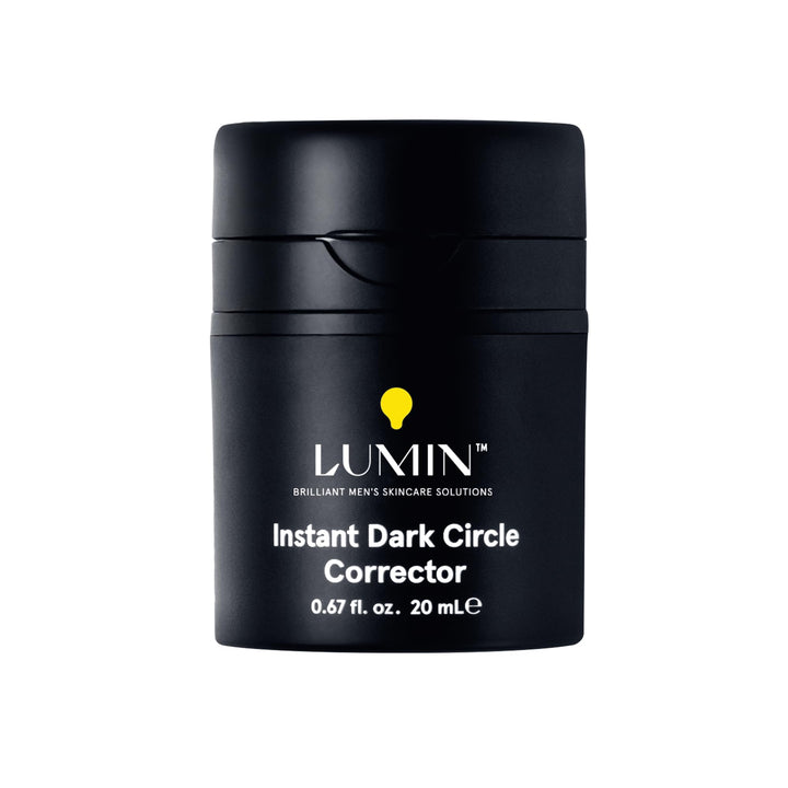 Lumin front packaging showing the corrector bottle and label, simplifies grooming