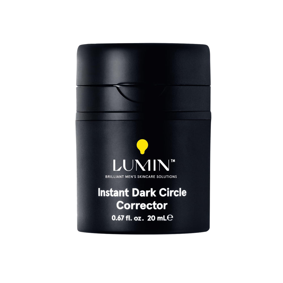 Lumin front packaging showing the corrector bottle and label, simplifies grooming