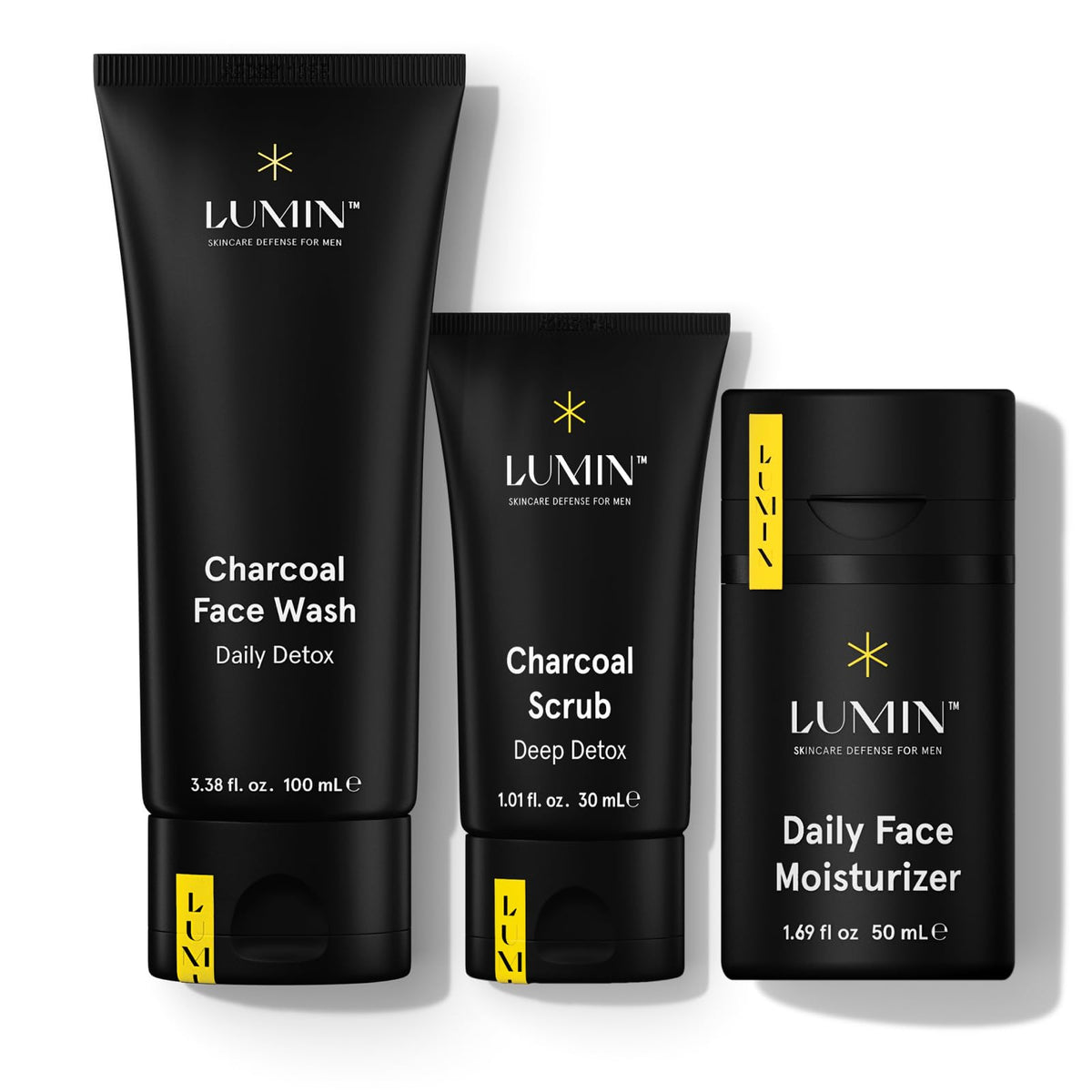 Lumin front packaging showing three-piece detox kit and clear labeling for easy use