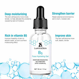 LuminaSkin serum on hand demonstrating non-greasy finish benefit