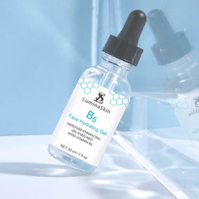 LuminaSkin with plant extracts highlighting calming botanical benefits