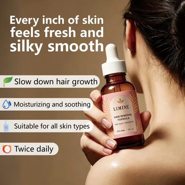 LUMINE oil being applied to a hand showing fast hydration and reduced dryness
