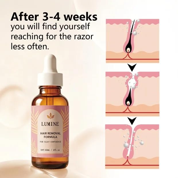 LUMINE 60ml bottle beside a common object showing compact travel-friendly size