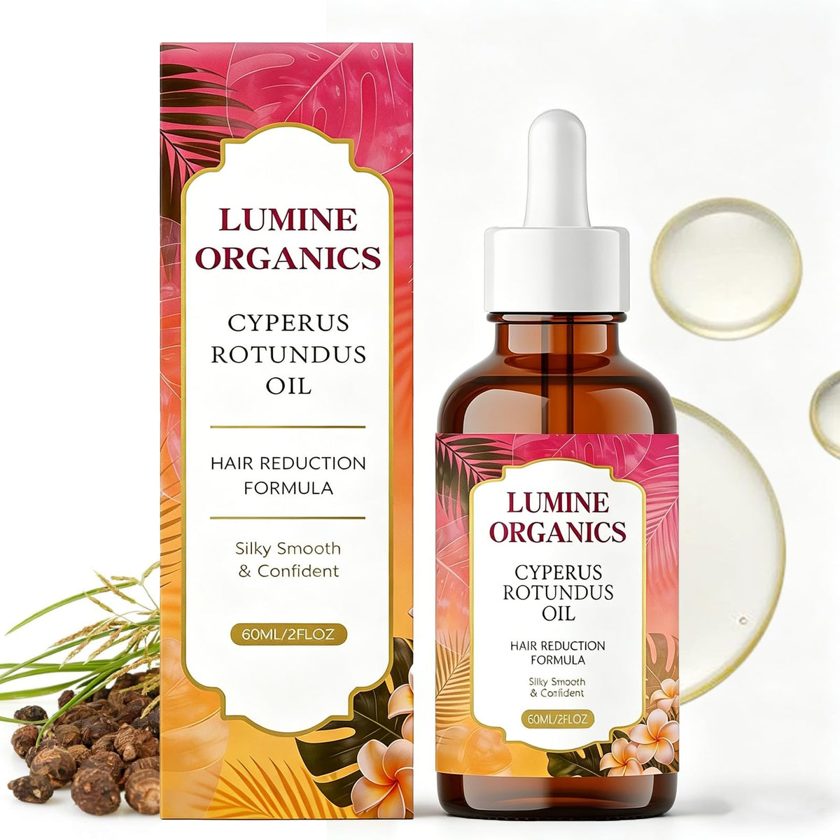 Lumine Organics front packaging showing product and brand benefits