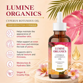 Lumine Organics oil texture close-up illustrating lightweight absorption