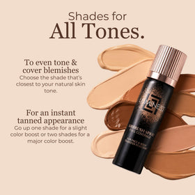LUMINESS bronzed décolletage showing natural radiance and seamless blend