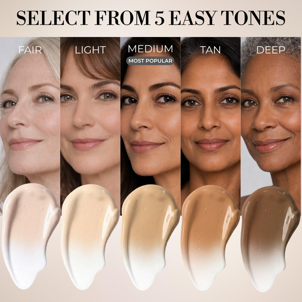 LUMINESS foundation drop on hand texture demonstrating blendability