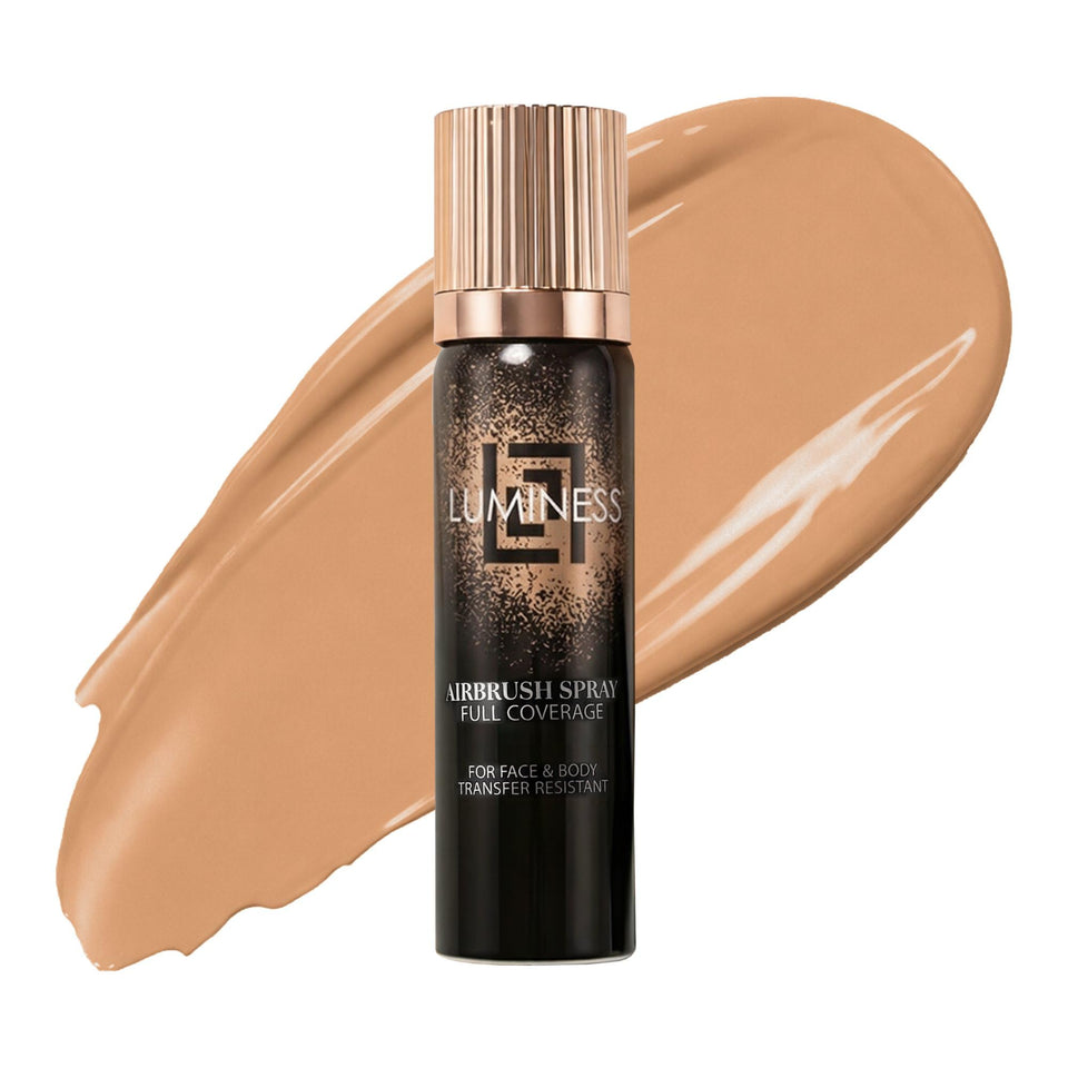 LUMINESS front packaging showing airbrush body coverage benefits