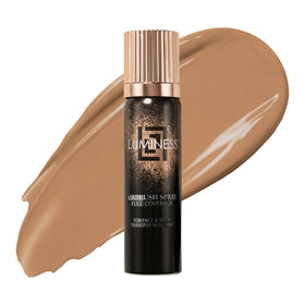 LUMINESS front packaging showing bottle and brush for polished coverage