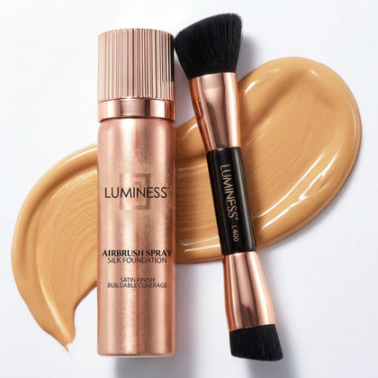 LUMINESS front packaging shows shade Medium and kit contents benefit easy selection