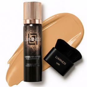 LUMINESS front packaging showing kit and kabuki brush, professional finish