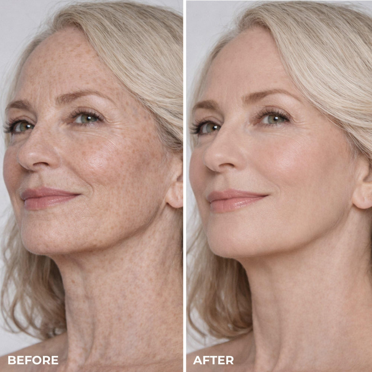 LUMINESS pump and cap detail highlighting easy dispensing and precise application benefit