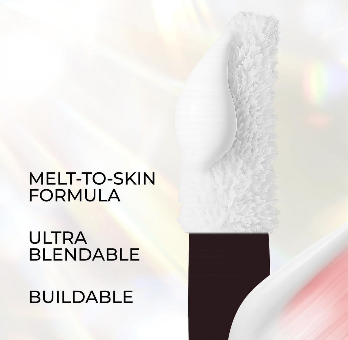 LUMINESS creamy blush texture close-up highlighting hydrating, blendable formula