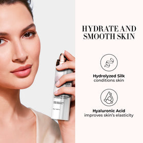 LUMINESS mist action mid-spray demonstrating even coverage benefit