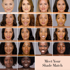 LUMINESS primer with buffing brush showing easy blending benefit