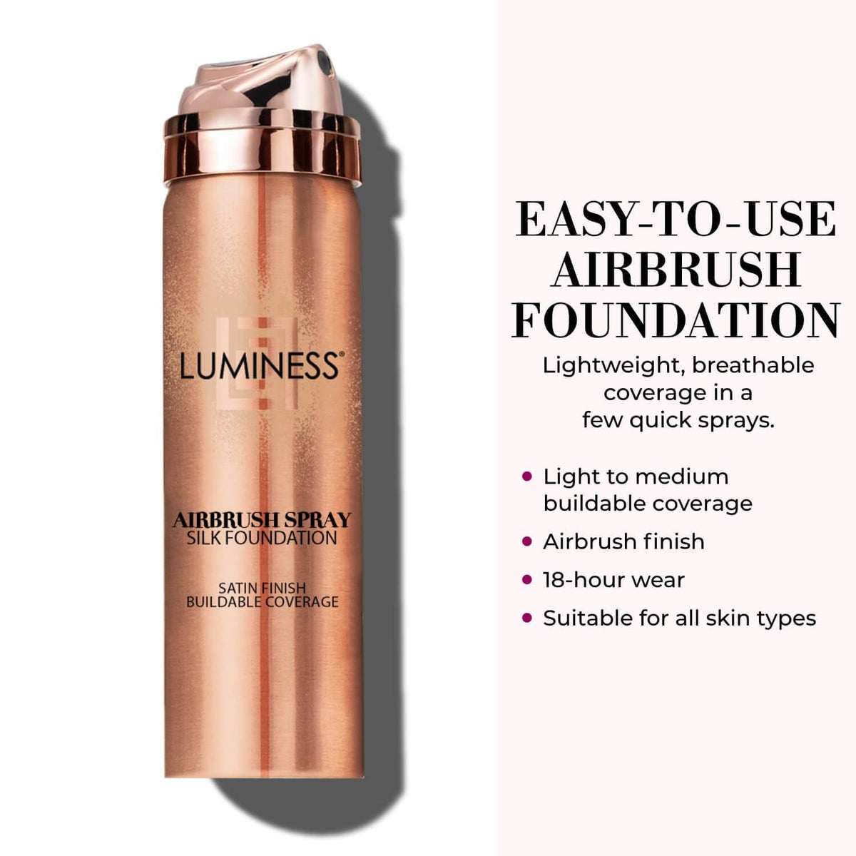 LUMINESS can in hand to show size and easy at-home use
