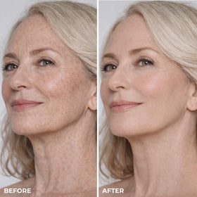 LUMINESS SPF 50 primer pump closeup highlighting easy application