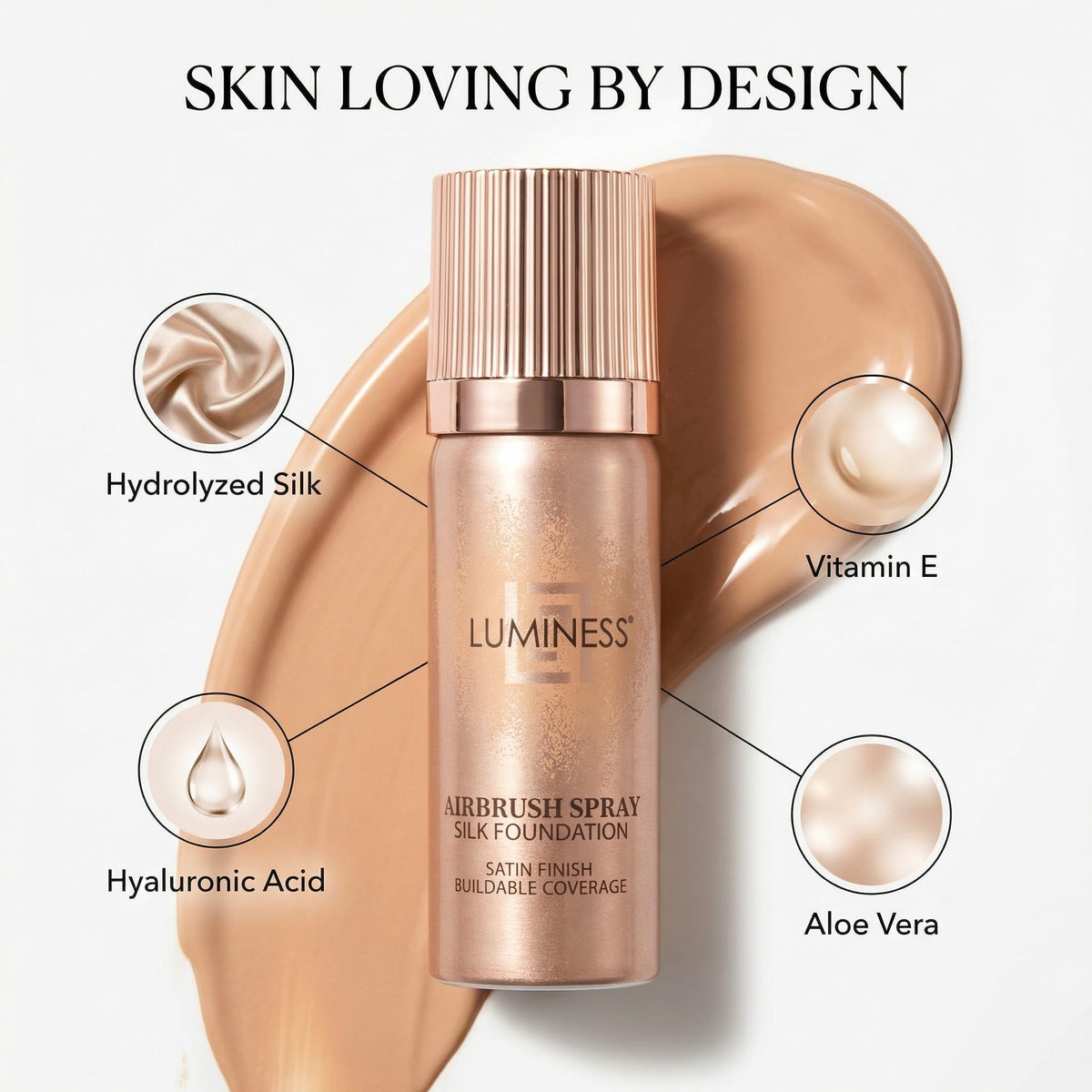 LUMINESS texture shot of Hydrolyzed Silk and Hyaluronic Acid soothing skin