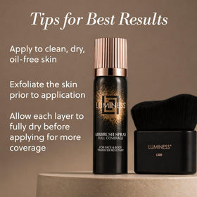 LUMINESS water resistance demonstration showing waterproof finish that resists smudging