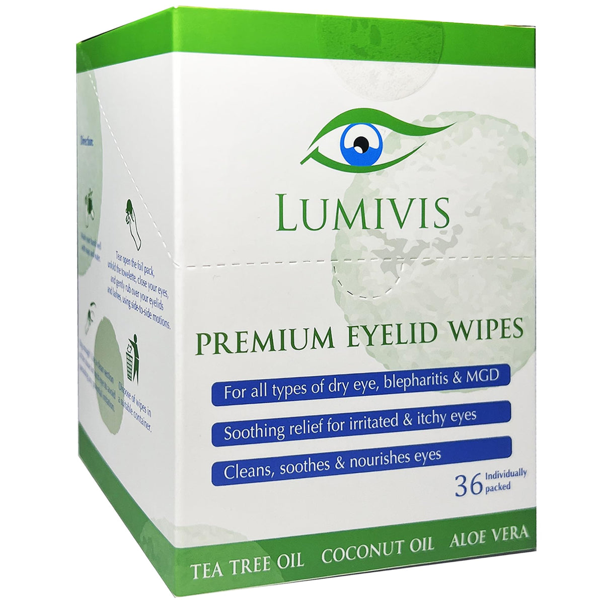 Lumivis on bathroom counter showing daily eye-care routine benefit
