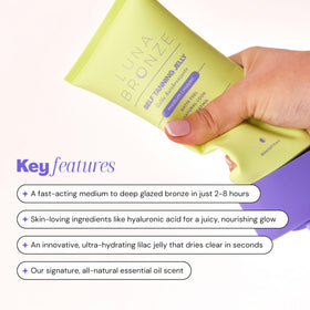 Luna Bronze applied on arm showing even spread and quick absorption