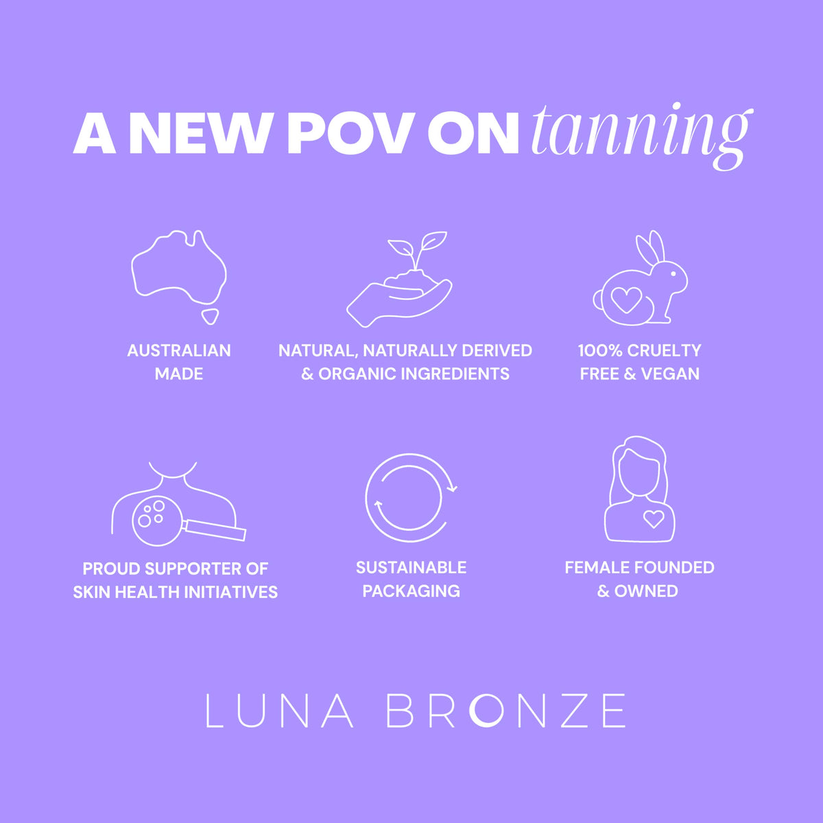 Luna Bronze before and after comparison showing gradual, natural bronzing