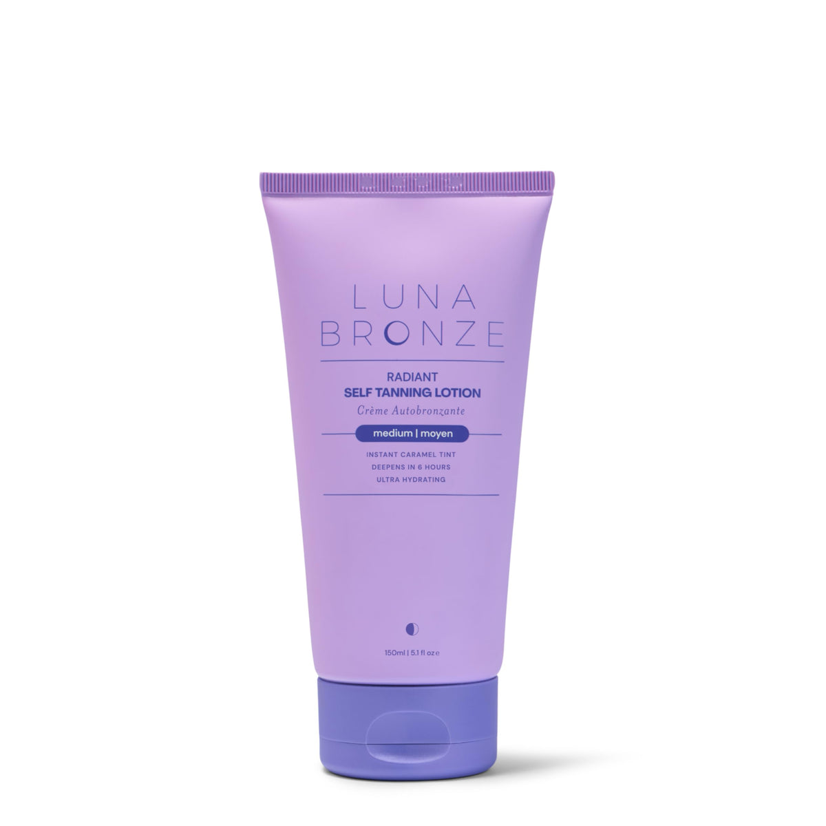Luna Bronze front packaging showing bottle and label for sustainable benefit