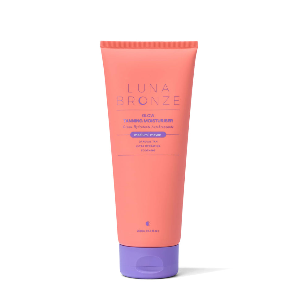 Luna Bronze front packaging showing medium moisturiser and brand benefit